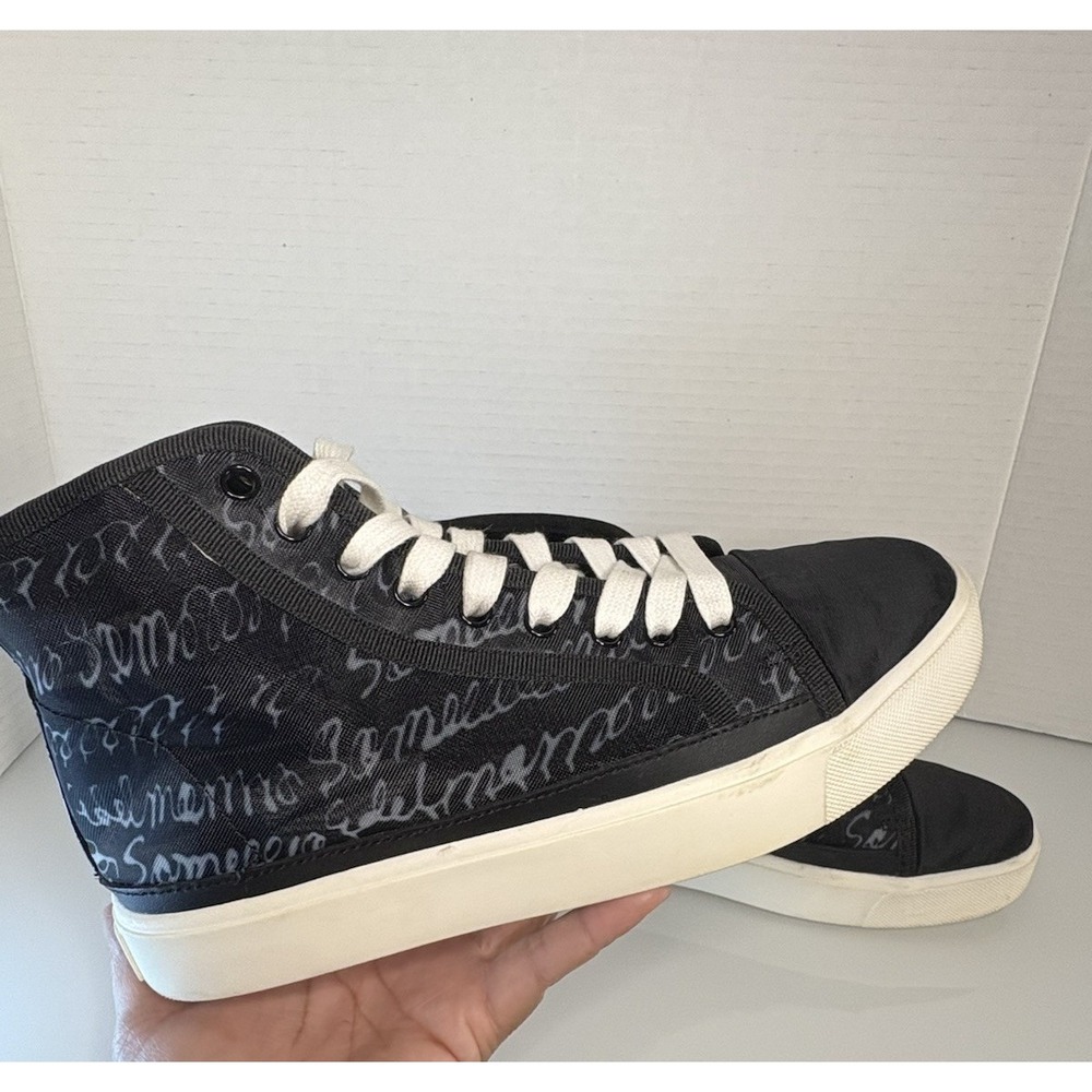 Sam Edelman Elba Black Swirl White Mesh High Lace Up Shoes Womens 7